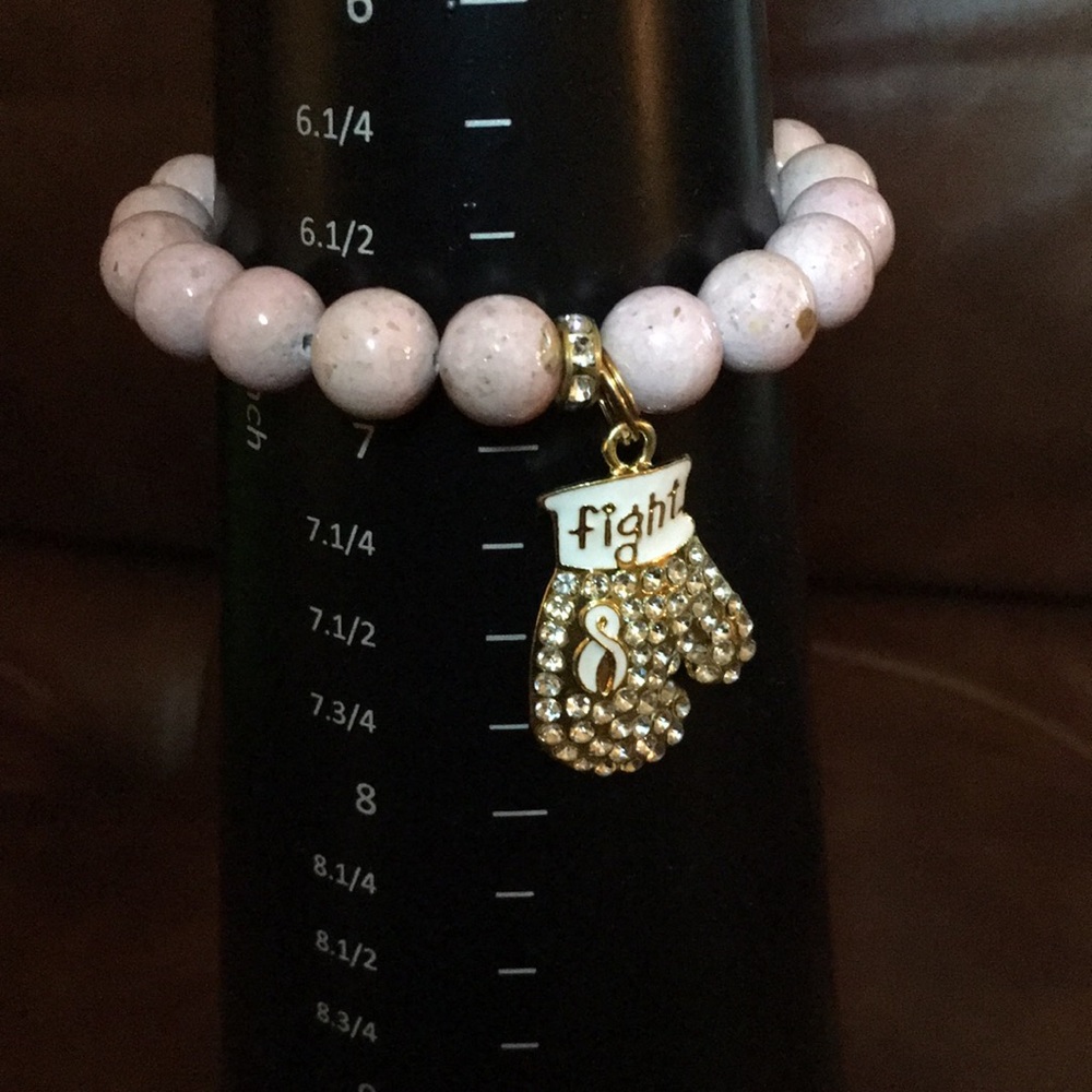 Pink Gemstone Awareness Bracelet